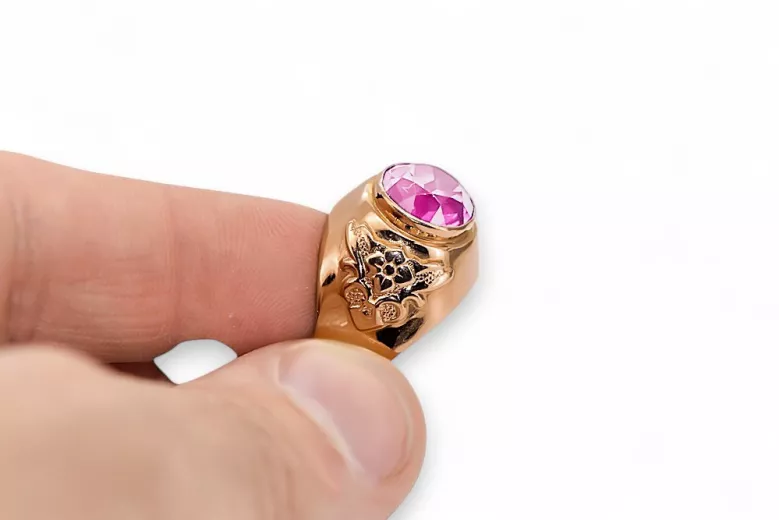 Original Vintage 14K Rose Gold Amethyst Ring Vintage craft vrc078r